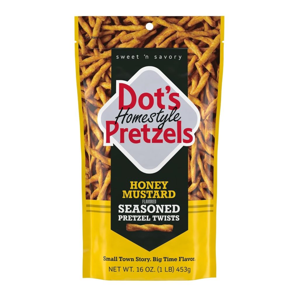 Dot's Pretzels Honey Mustard Seasoned Pretzel Twists Snack Bag